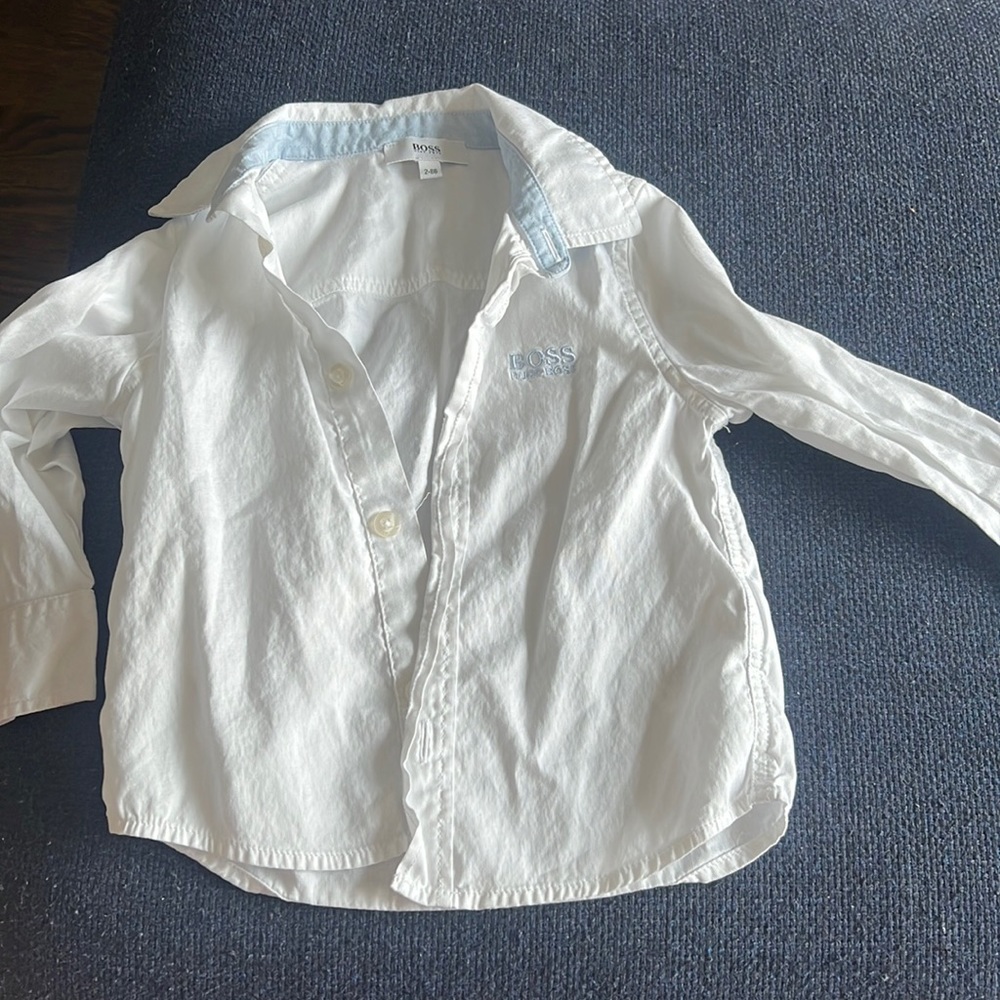 kids boss shirt. No stains or rips. In like new condition. Size 2y